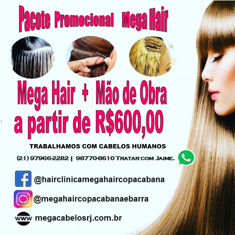HAIR CLINICA | MEGA HAIR | VENDA DE CABELOS | ESTÉTICA