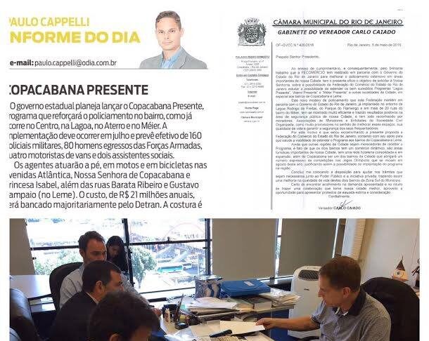 Enfim, Alívio para os Moradores : Copacabana Presente começa em Julho de 2017