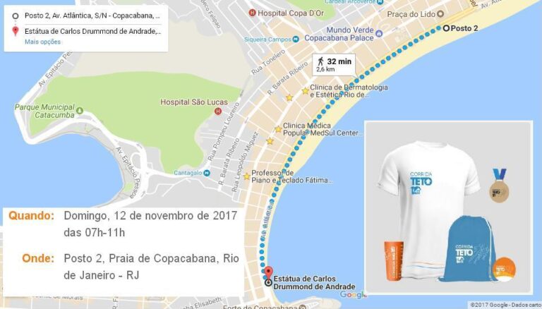 Inscrições abertas para a corrida fun do TETO em Copacabana