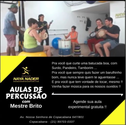 aulas de percussão copacabana