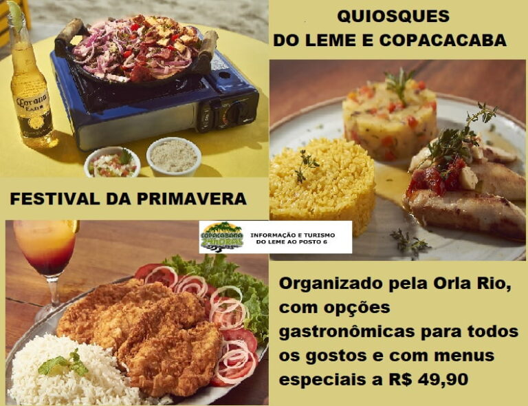Quiosques do Leme e de Copacabana têm menus especiais a R$ 49,90