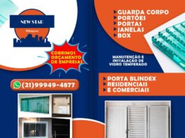 Vidraçaria NewStar Copacabana Manutenção e Instalação de Vidro Temperado