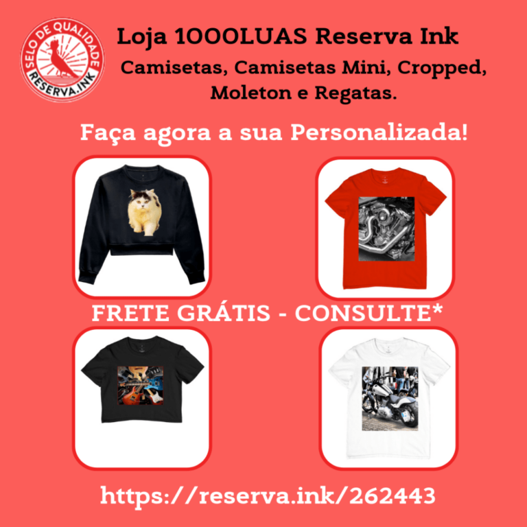 LOJA1000LUAS RESERVA INK CAMISETAS PERSONALIZADAS