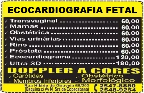 ECOCARDIOGRAFIA FETAL - ECOFETAL-EM-COPACABANA-PRECO-POPULAR-set-2023-RIO-DE-JANEIRO