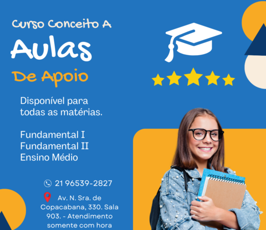 Seu Conceito A Aulas de Apoio Ensino fundamental I, II, Ensino Médio, Presencial ou OnLine em Copacabana Rio de Janeiro