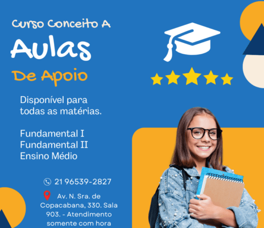 Seu Conceito A Aulas de Apoio Ensino fundamental I, II, Ensino Médio, Presencial ou On-line em Copacabana Seu Conceito A Aulas de Apoio Ensino fundamental I, II, Ensino Médio, Presencial ou OnLine em Copacabana Rio de Janeiro