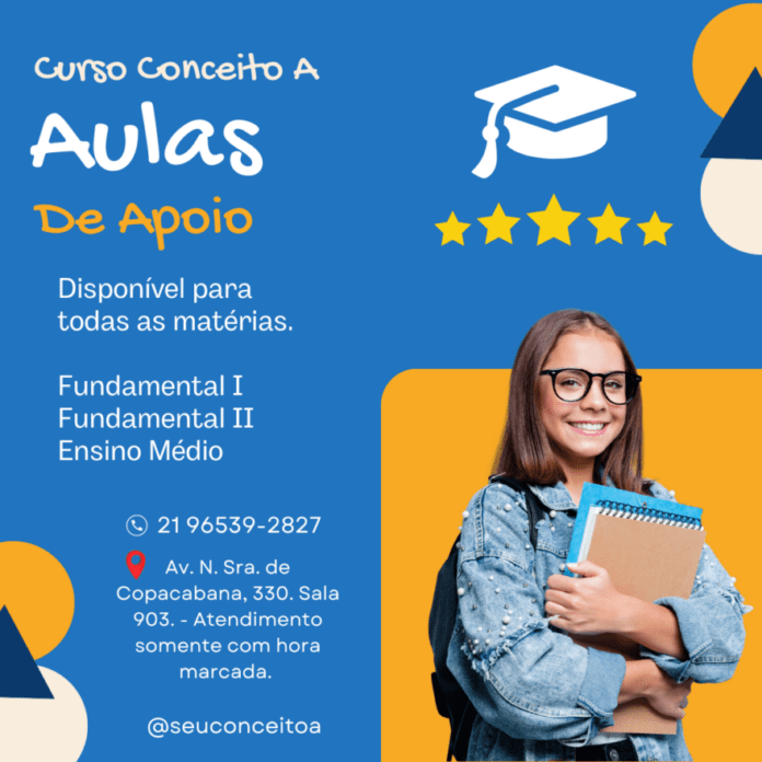 Seu Conceito A Aulas de Apoio Ensino fundamental I, II, Ensino Médio, Presencial ou OnLine em Copacabana Rio de Janeiro