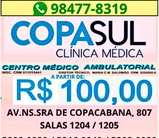 Clinica Médica Popular Copasul Copacabana RJ