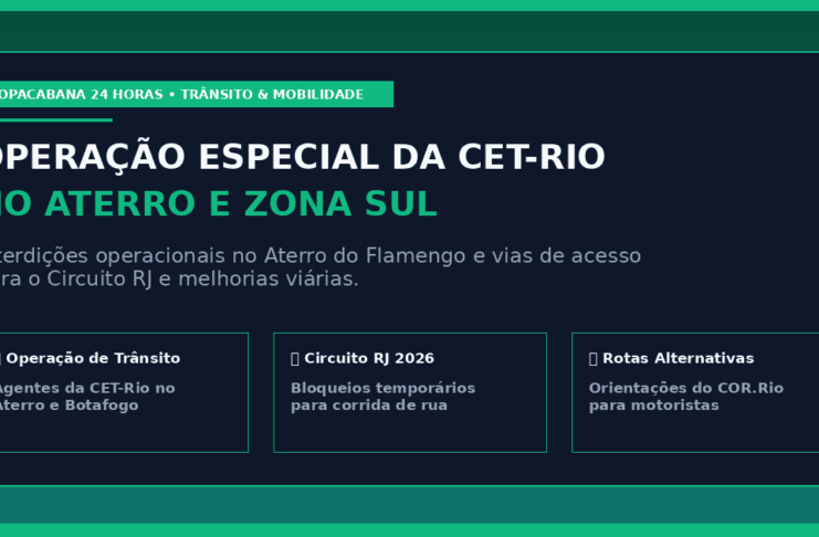 Operação de Trânsito da CET-Rio no Aterro do Flamengo