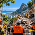 Prédio desaba no Morro do Cantagalo sem vítimas na Zona Sul do Rio