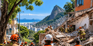Prédio desaba no Morro do Cantagalo sem vítimas na Zona Sul do Rio