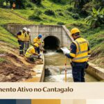 Geo-Rio Monitora Drenos no Morro do Cantagalo na Chuva