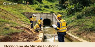 Geo-Rio Monitora Drenos no Morro do Cantagalo na Chuva