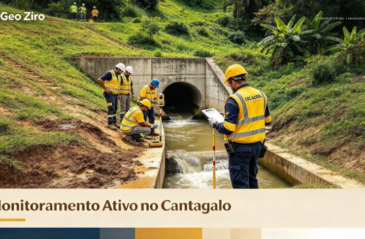 Geo-Rio Monitora Drenos no Morro do Cantagalo na Chuva