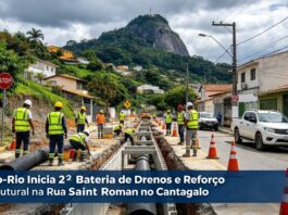 Geo-Rio Inicia 2ª Bateria de Drenos no Morro do Cantagalo